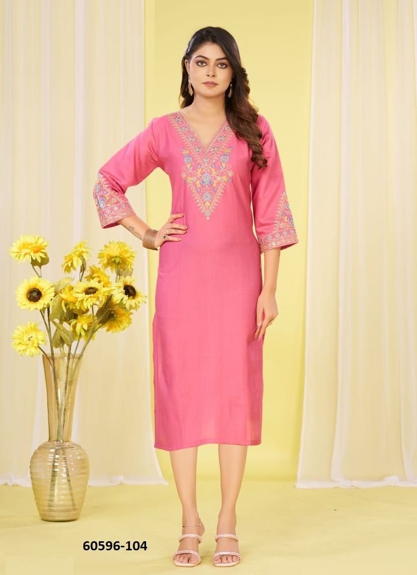 STYAVATI - Catalog # 60596 (Set of 6 Readymade Women's Kurtis / Tops) MADE IN INDIA BY DEE CEE