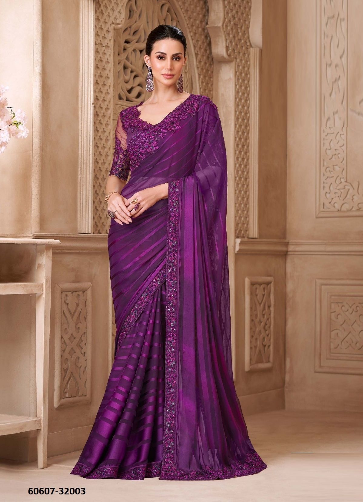 SILVER SCREEN 22 - Catalog # 60607 (Set of 18 Sarees) MADE IN INDIA BY THE FASHION HUB