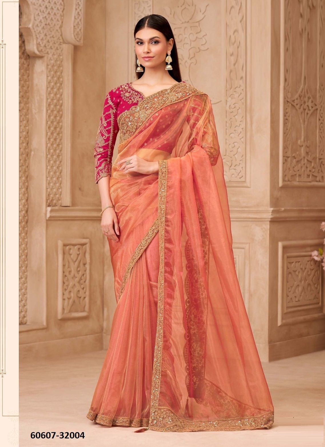SILVER SCREEN 22 - Catalog # 60607 (Set of 18 Sarees) MADE IN INDIA BY THE FASHION HUB