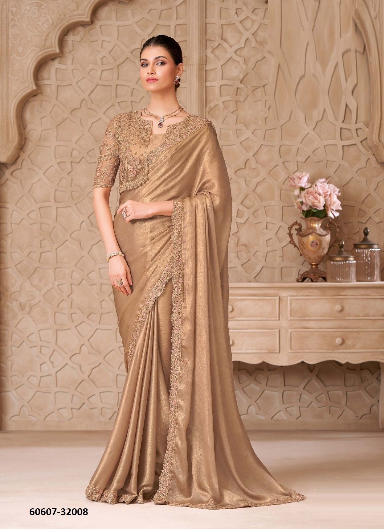 SILVER SCREEN 22 - Catalog # 60607 (Set of 18 Sarees) MADE IN INDIA BY THE FASHION HUB