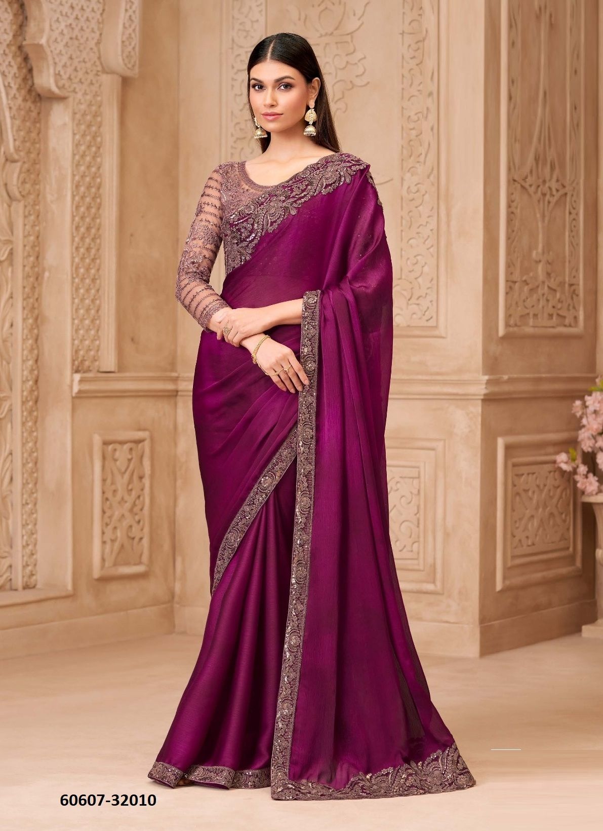 SILVER SCREEN 22 - Catalog # 60607 (Set of 18 Sarees) MADE IN INDIA BY THE FASHION HUB