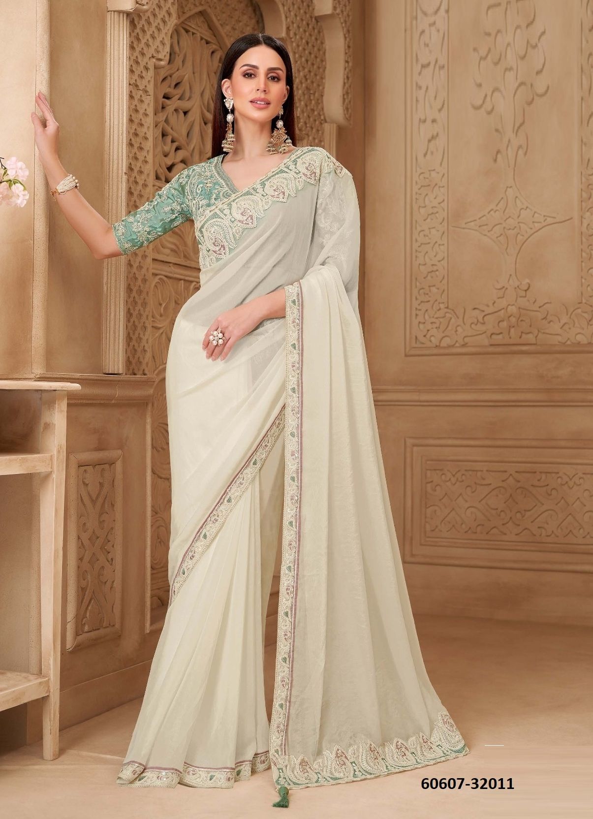 SILVER SCREEN 22 - Catalog # 60607 (Set of 18 Sarees) MADE IN INDIA BY THE FASHION HUB