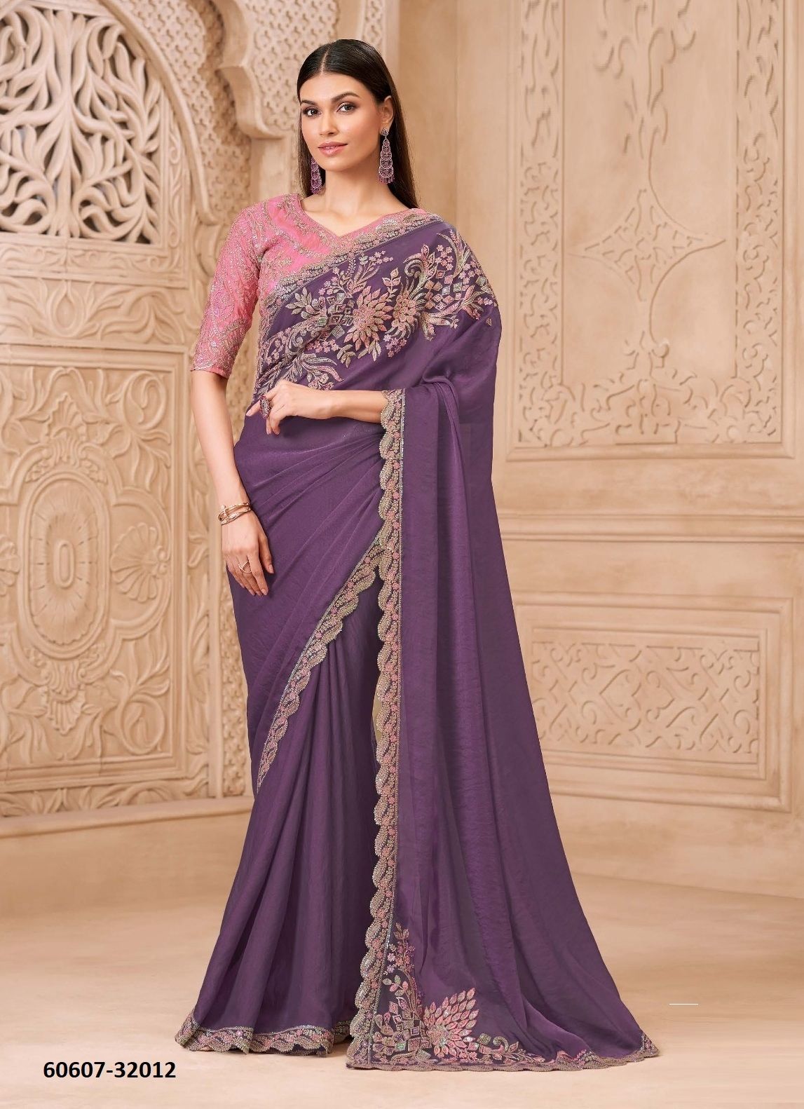 SILVER SCREEN 22 - Catalog # 60607 (Set of 18 Sarees) MADE IN INDIA BY THE FASHION HUB
