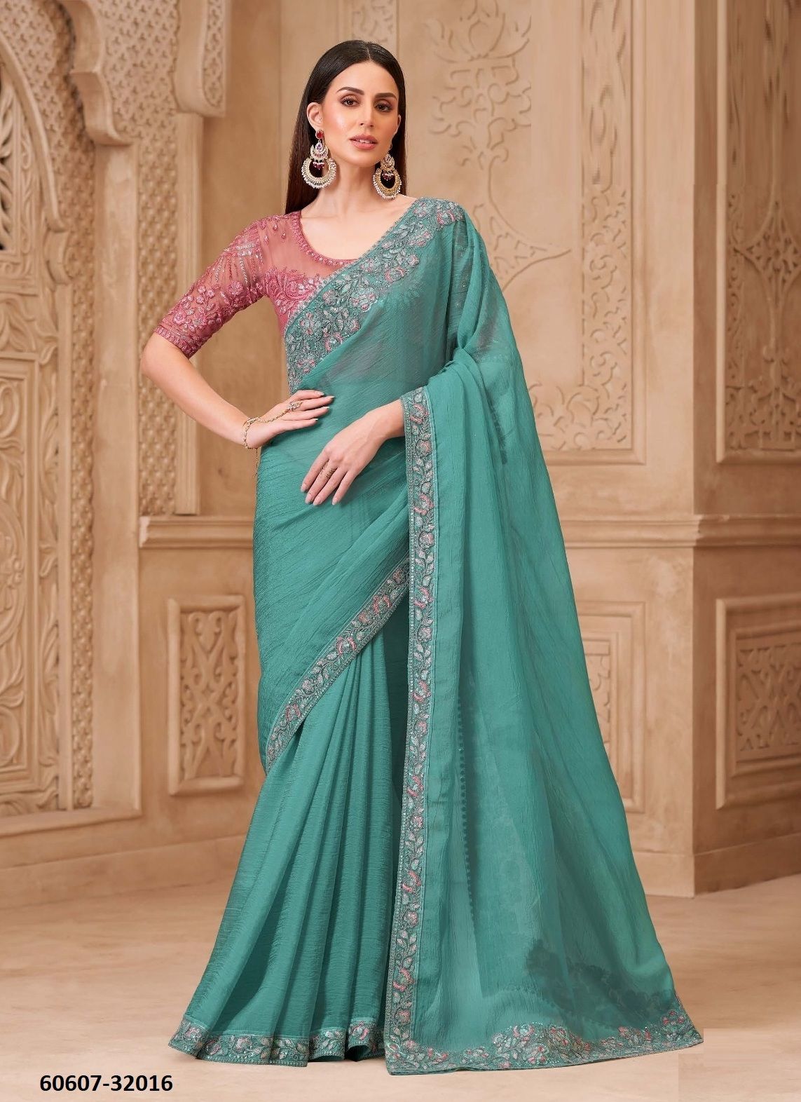 SILVER SCREEN 22 - Catalog # 60607 (Set of 18 Sarees) MADE IN INDIA BY THE FASHION HUB