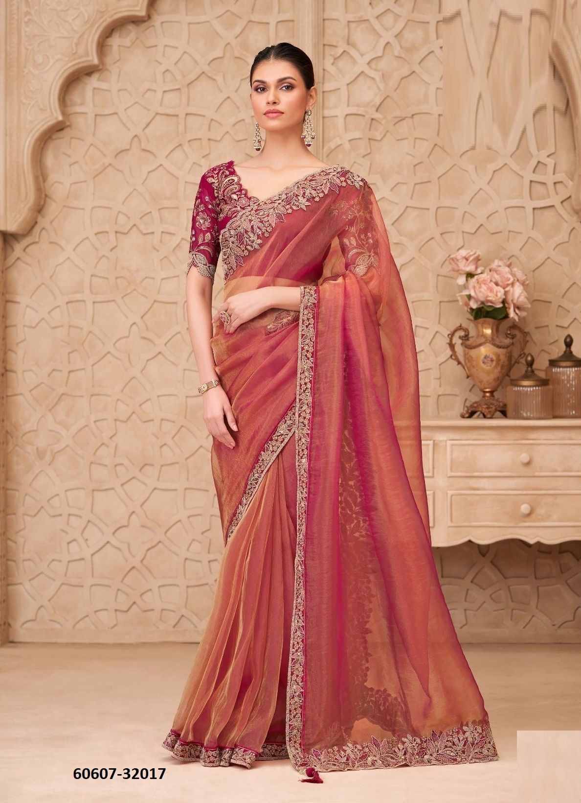 SILVER SCREEN 22 - Catalog # 60607 (Set of 18 Sarees) MADE IN INDIA BY THE FASHION HUB