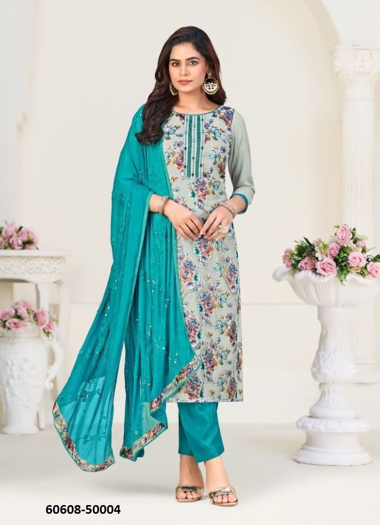 LIBAAS 2 - Catalog # 60608 (Set of 12 Readymade Salwar Suits) MADE IN INDIA BY VISHNU IMPEX