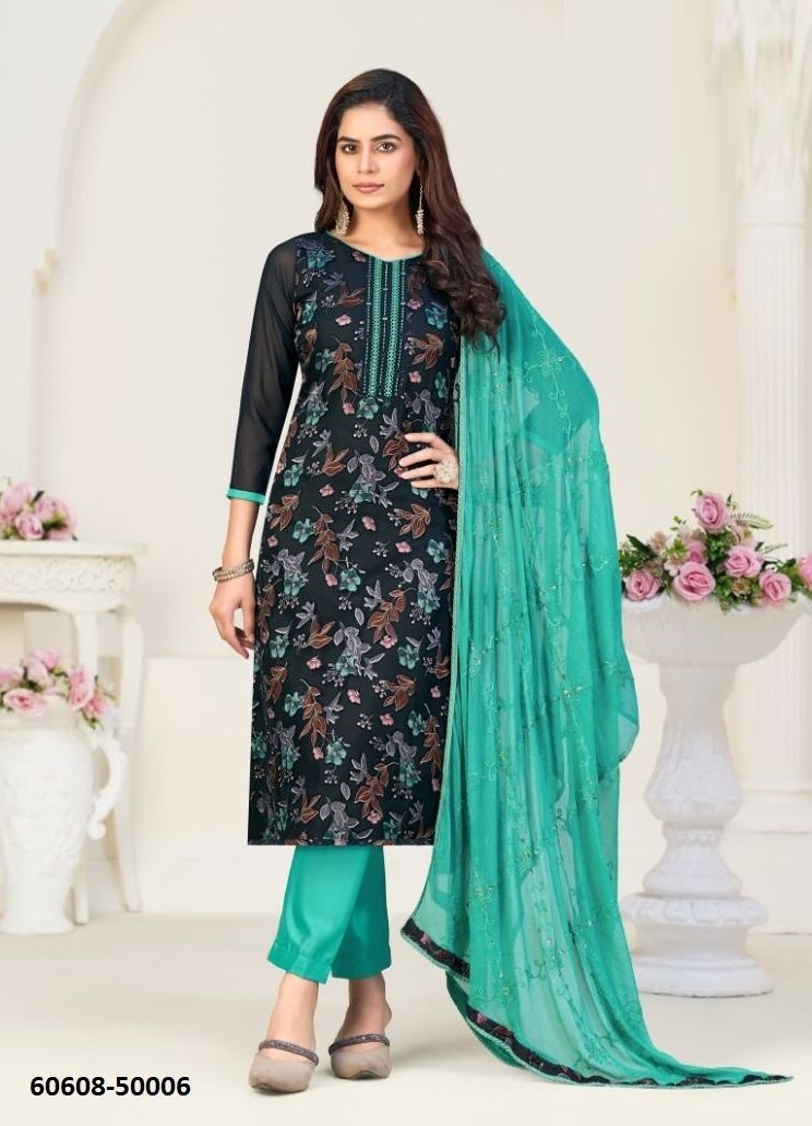 LIBAAS 2 - Catalog # 60608 (Set of 12 Readymade Salwar Suits) MADE IN INDIA BY VISHNU IMPEX