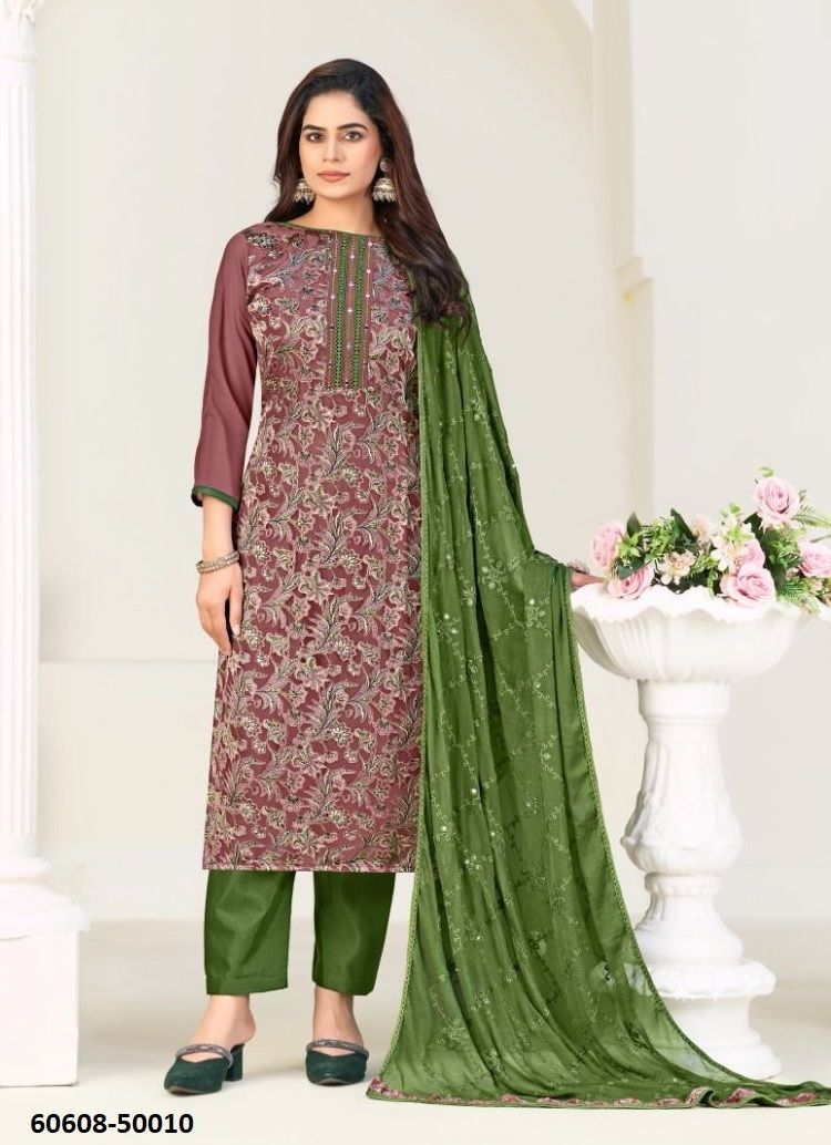 LIBAAS 2 - Catalog # 60608 (Set of 12 Readymade Salwar Suits) MADE IN INDIA BY VISHNU IMPEX