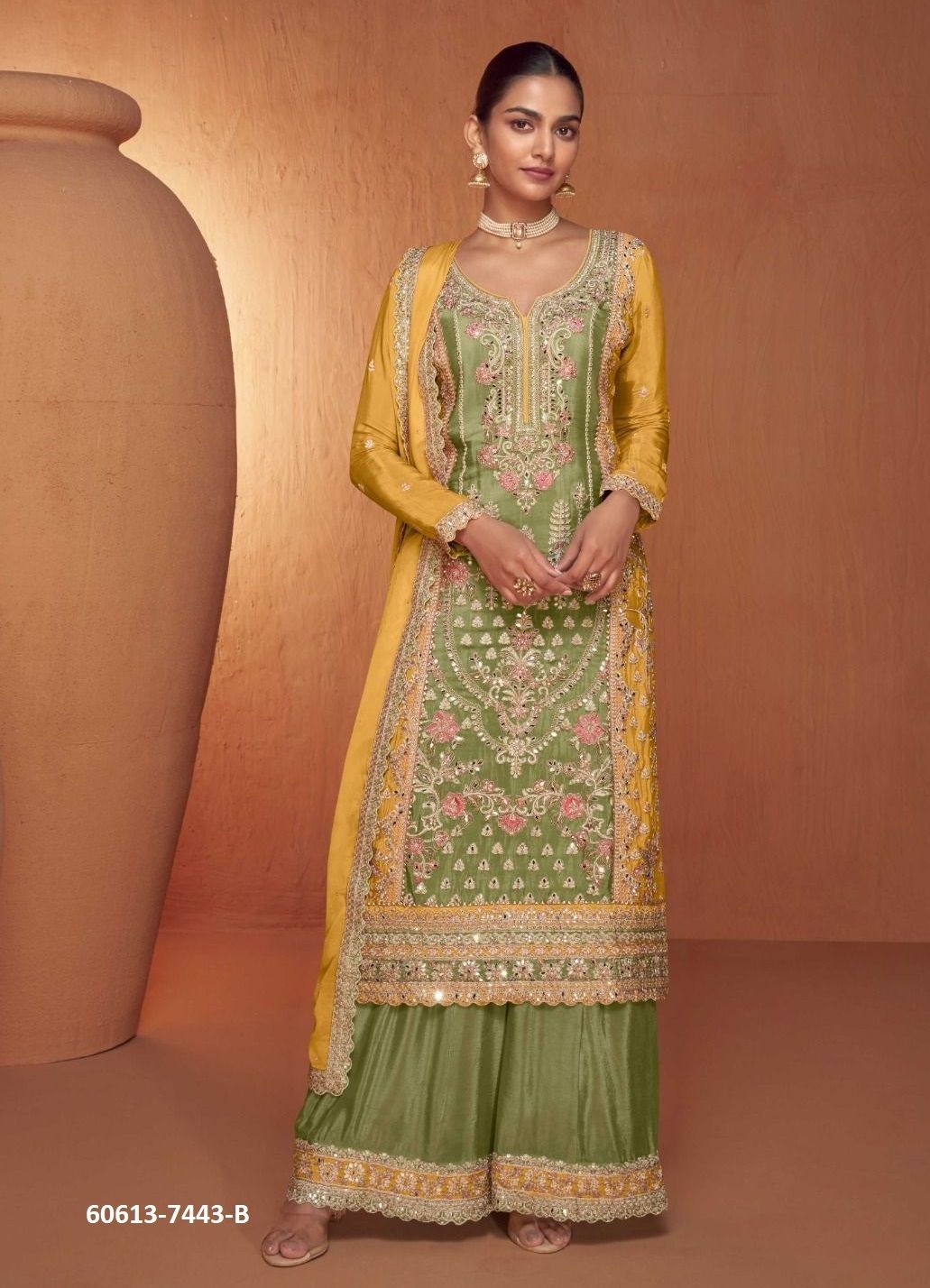 SAHELI - Catalog # 60613 (Set of 3 Readymade Salwar Suits) MADE IN INDIA BY GULKAYRA DESIGNER