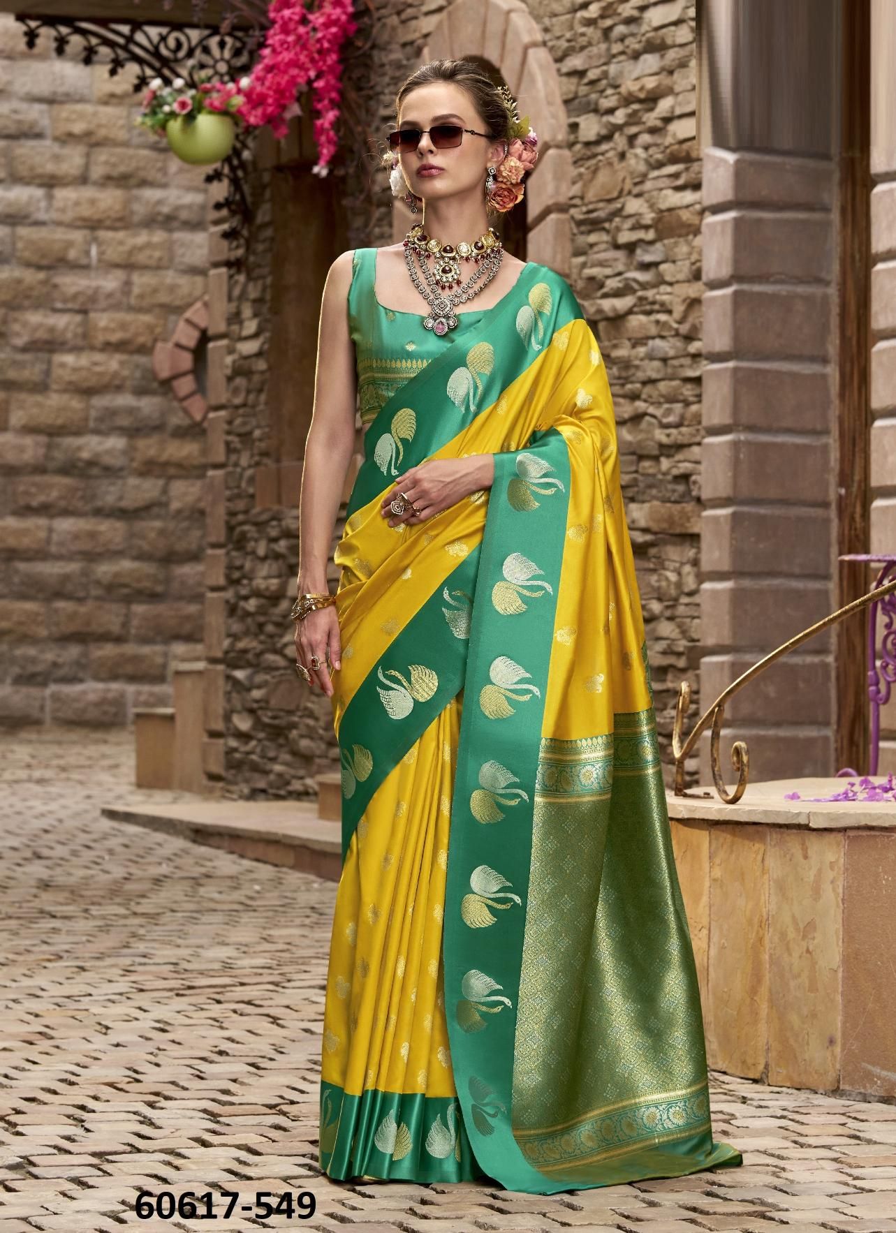 SINDHU GHAT - Catalog # 60617 (Set of 8 Sarees) MADE IN INDIA BY SERENGETI SINDHU GHAT - Catalog # 60617 (Set of 8 Sarees) MADE IN INDIA BY SERENGETI