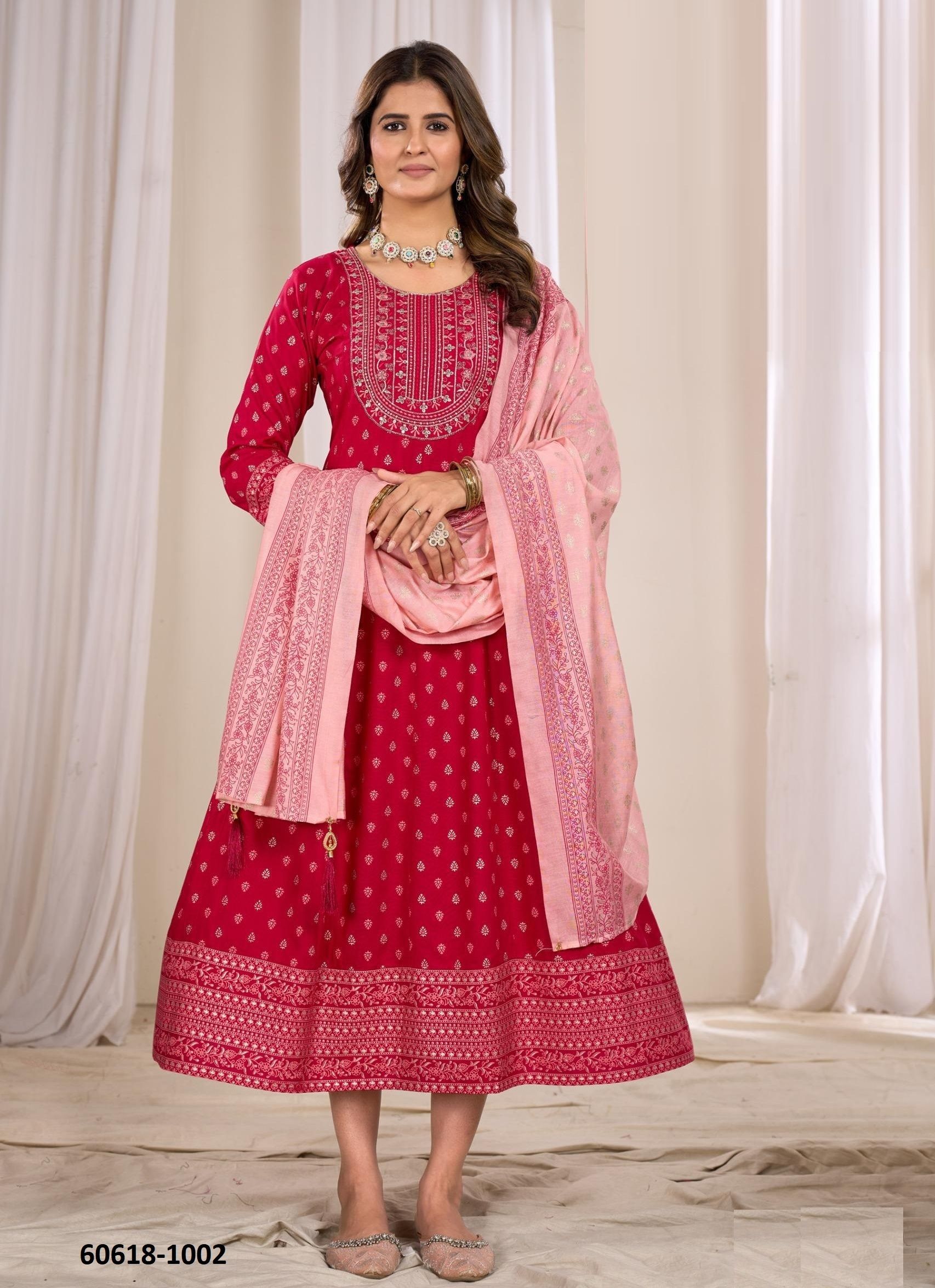 SENORITA REPRISE - Catalog # 60618 (Set of 6 Readymade Women's Kurtis / Tops) MADE IN INDIA BY BLUE HILLS