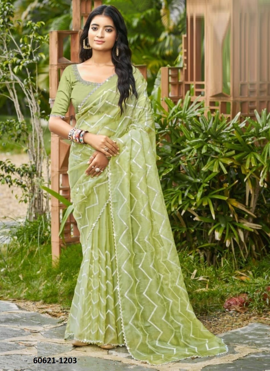 PRIMARK 12 - Catalog # 60621 (Set of 6 Sarees) MADE IN INDIA BY KASHVI CREATIONS