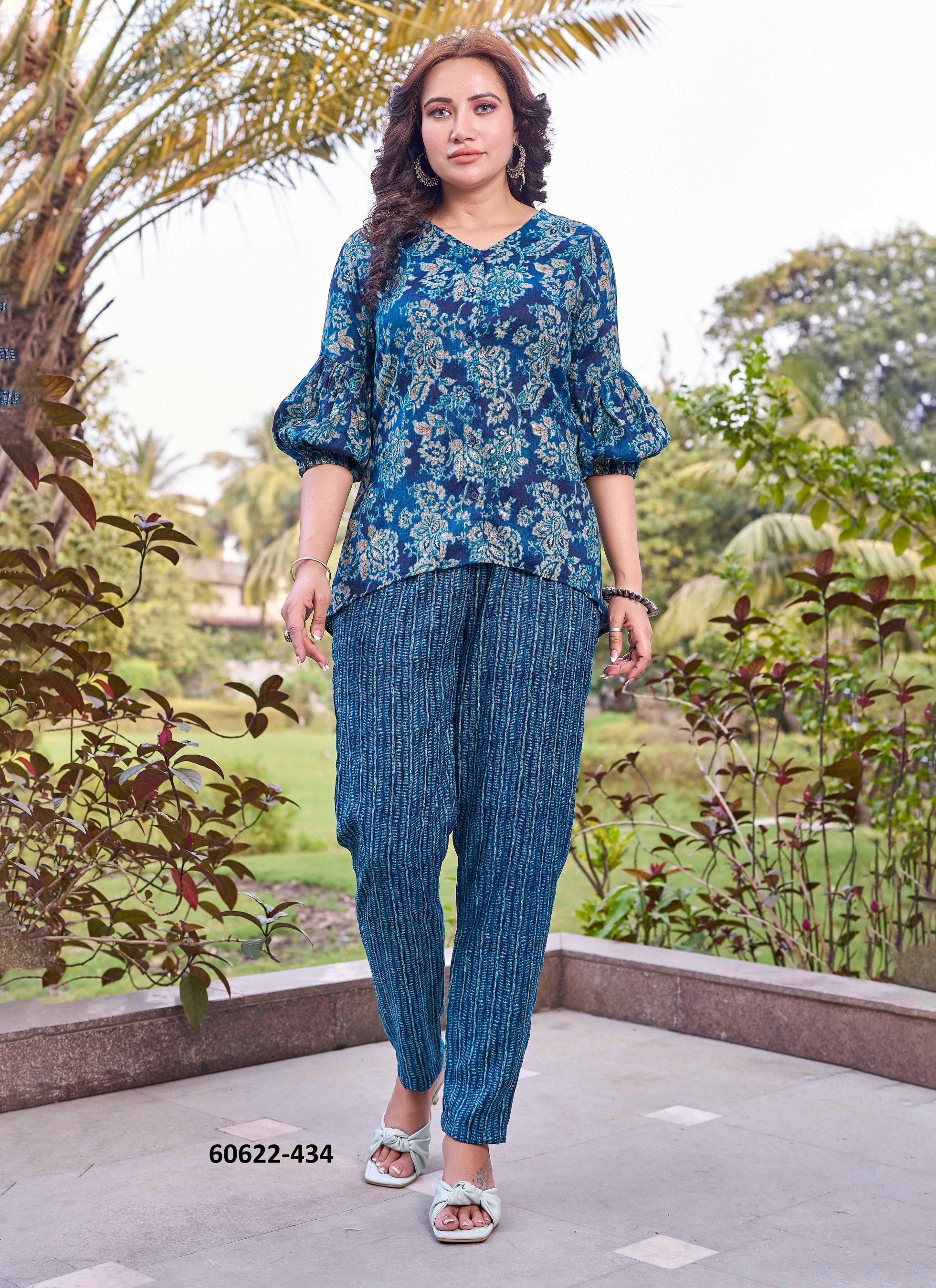 MANASVINI - Catalog # 60622 (Set of 4 Tops With Bottoms) MADE IN INDIA BY MEHERIYA MANASVINI - Catalog # 60622 (Set of 4 Tops With Bottoms) MADE IN INDIA BY MEHERIYA