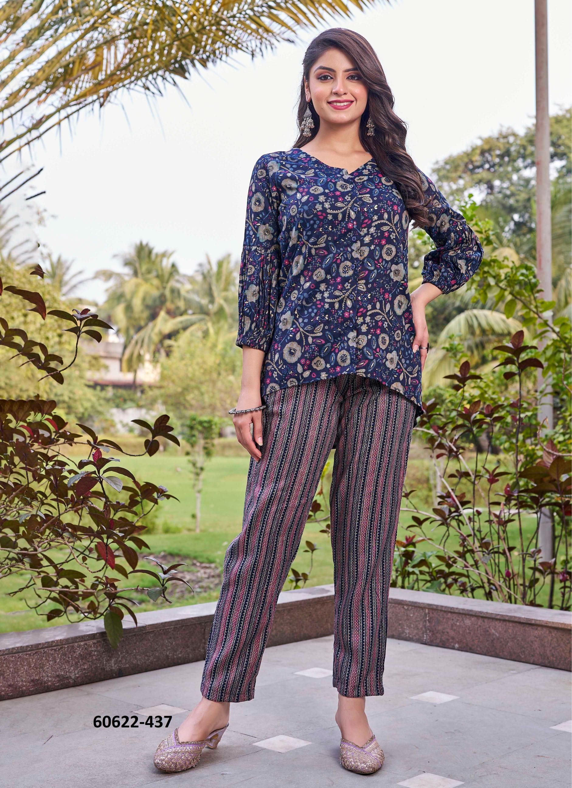 MANASVINI - Catalog # 60622 (Set of 4 Tops With Bottoms) MADE IN INDIA BY MEHERIYA MANASVINI - Catalog # 60622 (Set of 4 Tops With Bottoms) MADE IN INDIA BY MEHERIYA