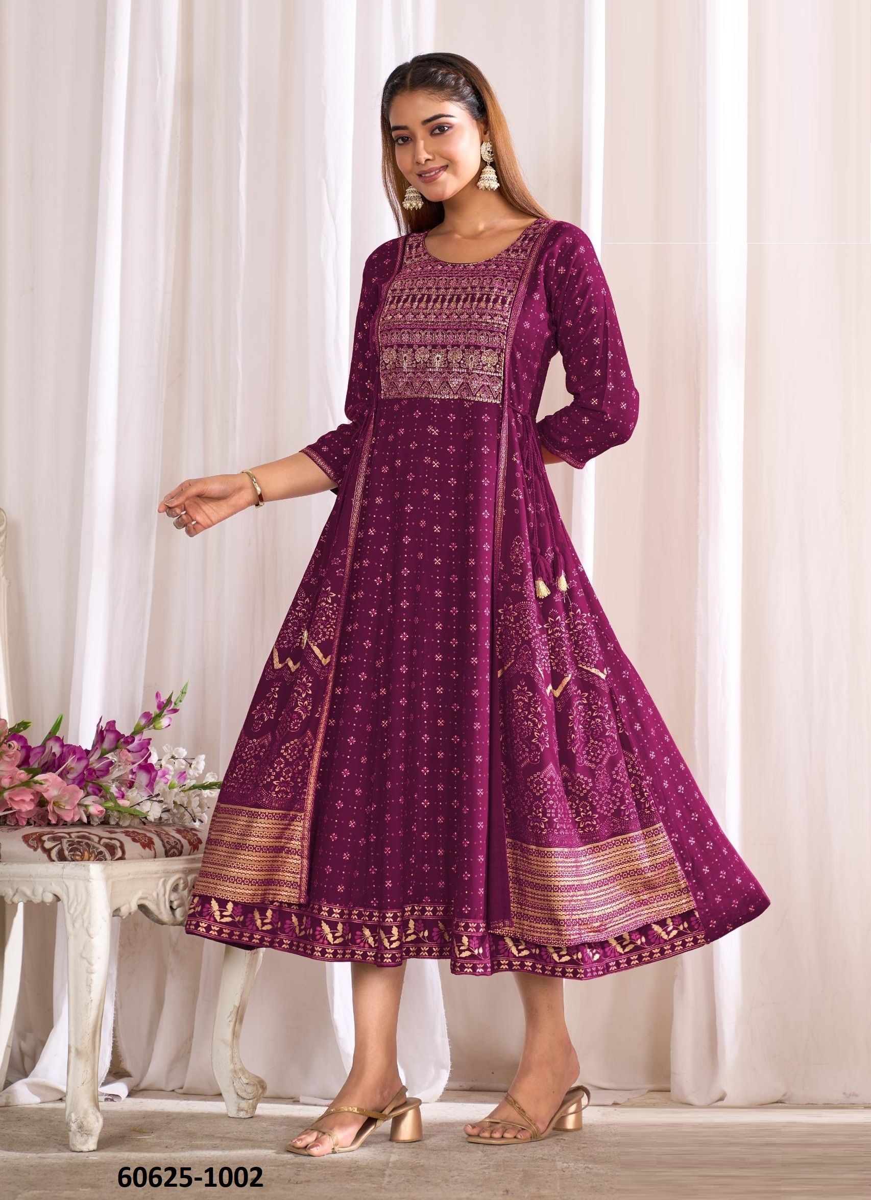 SREELEELA - Catalog # 60625 (Set of 4 Readymade Women's Kurtis / Tops) MADE IN INDIA BY BLUE HILLS