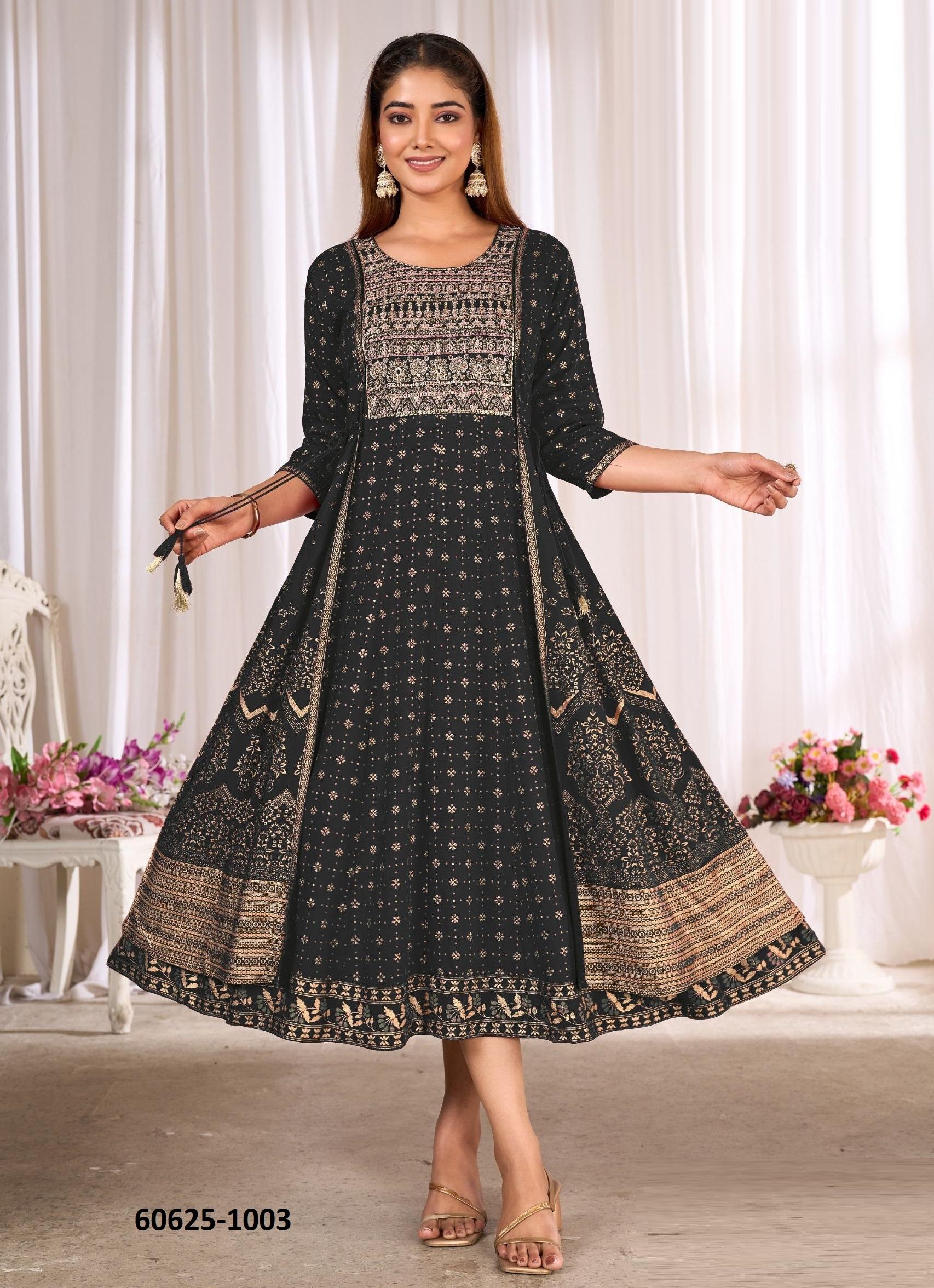 SREELEELA - Catalog # 60625 (Set of 4 Readymade Women's Kurtis / Tops) MADE IN INDIA BY BLUE HILLS