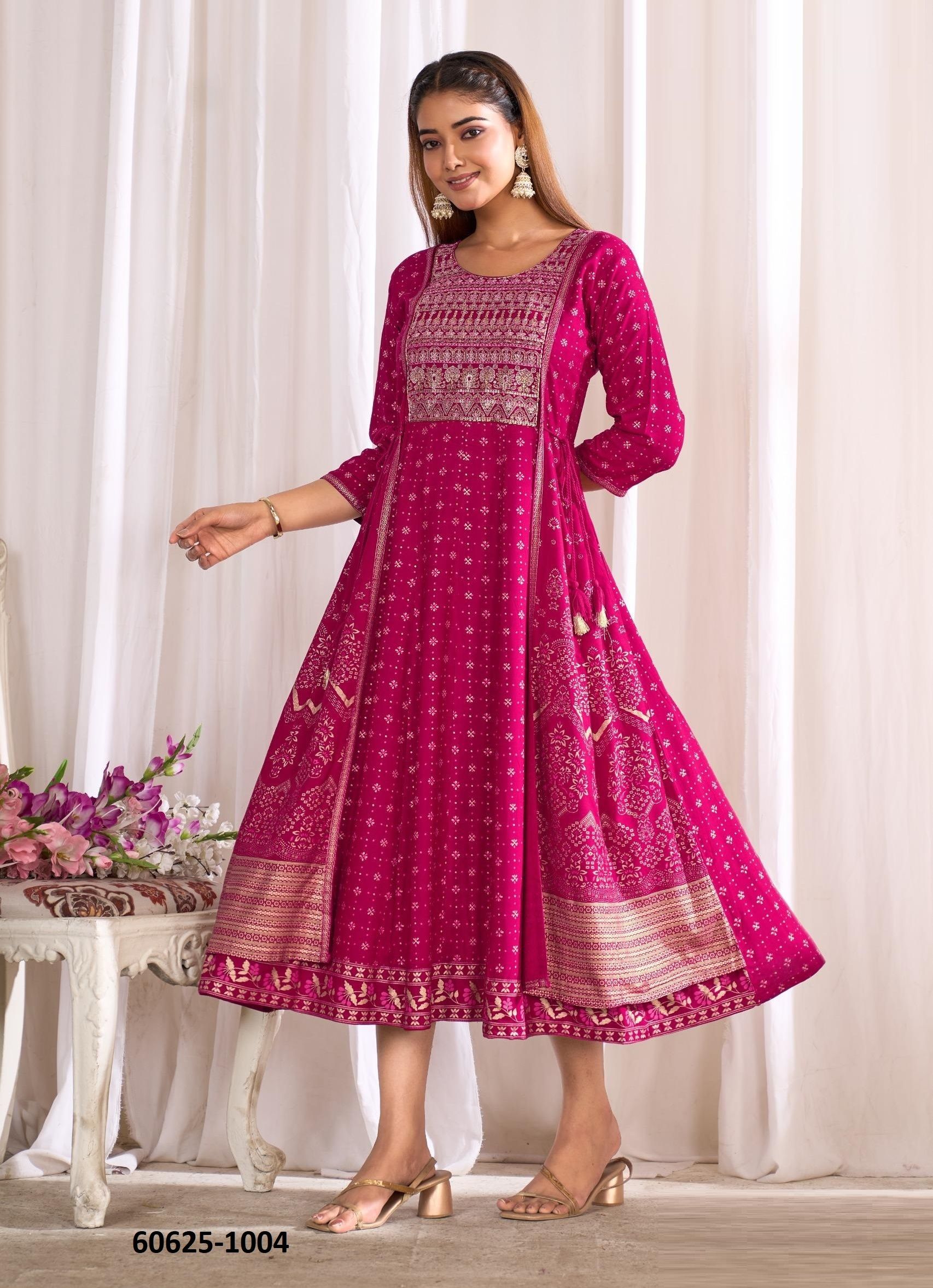 SREELEELA - Catalog # 60625 (Set of 4 Readymade Women's Kurtis / Tops) MADE IN INDIA BY BLUE HILLS