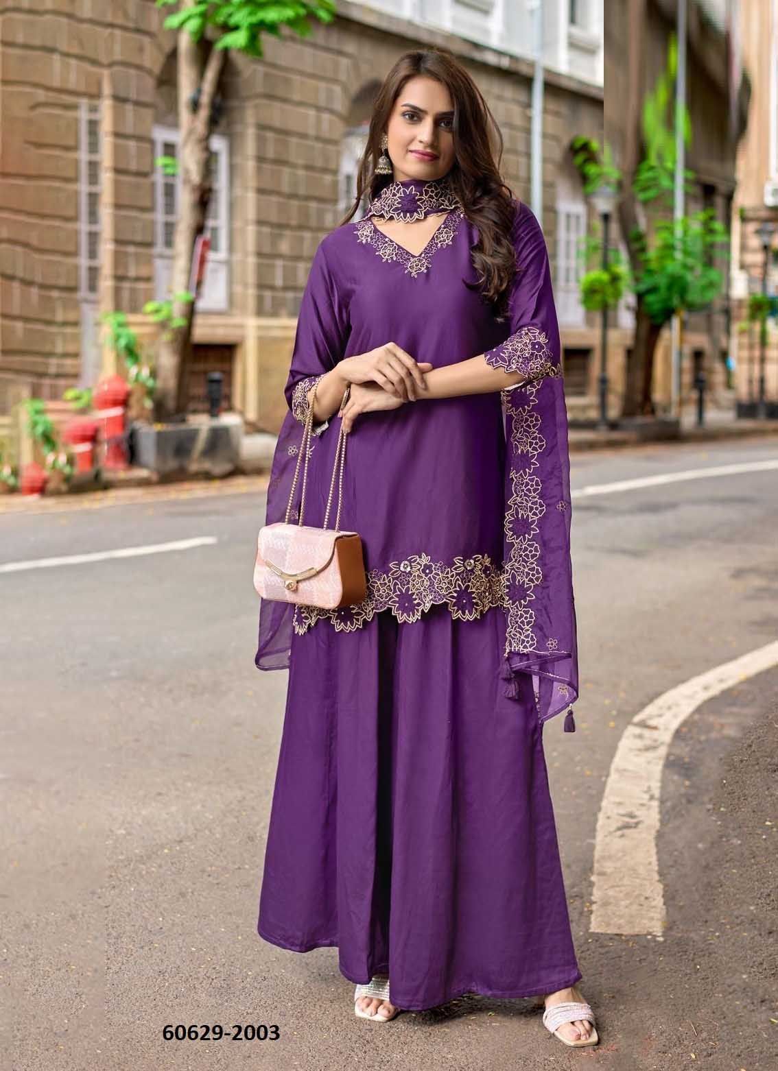 SHABNAM - Catalog # 60629 (Set of 4 Readymade Salwar Suits) MADE IN INDIA BY WOOGLEE
