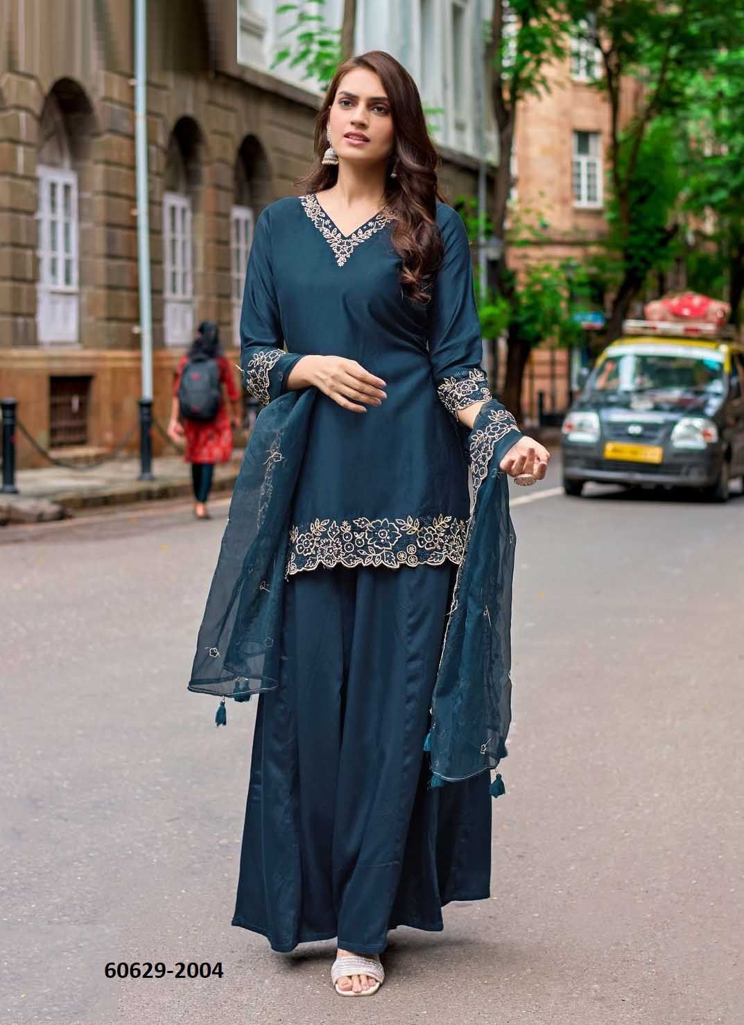 SHABNAM - Catalog # 60629 (Set of 4 Readymade Salwar Suits) MADE IN INDIA BY WOOGLEE