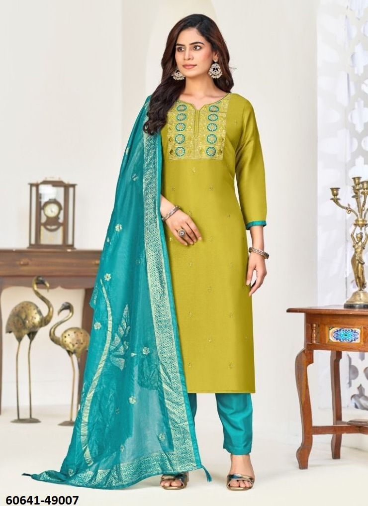 NADIA - Catalog # 60641 (Set of 12 Readymade Salwar Suits) MADE IN INDIA BY AABHARAN