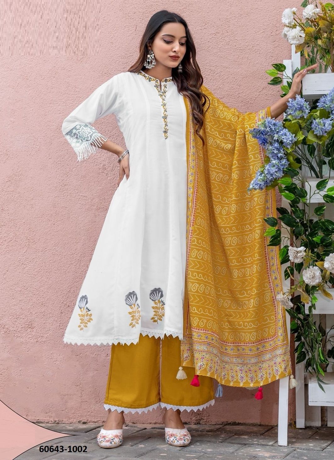 BAARATI - Catalog # 60643 (Set of 4 Readymade Salwar Suits) MADE IN INDIA BY MITTOO