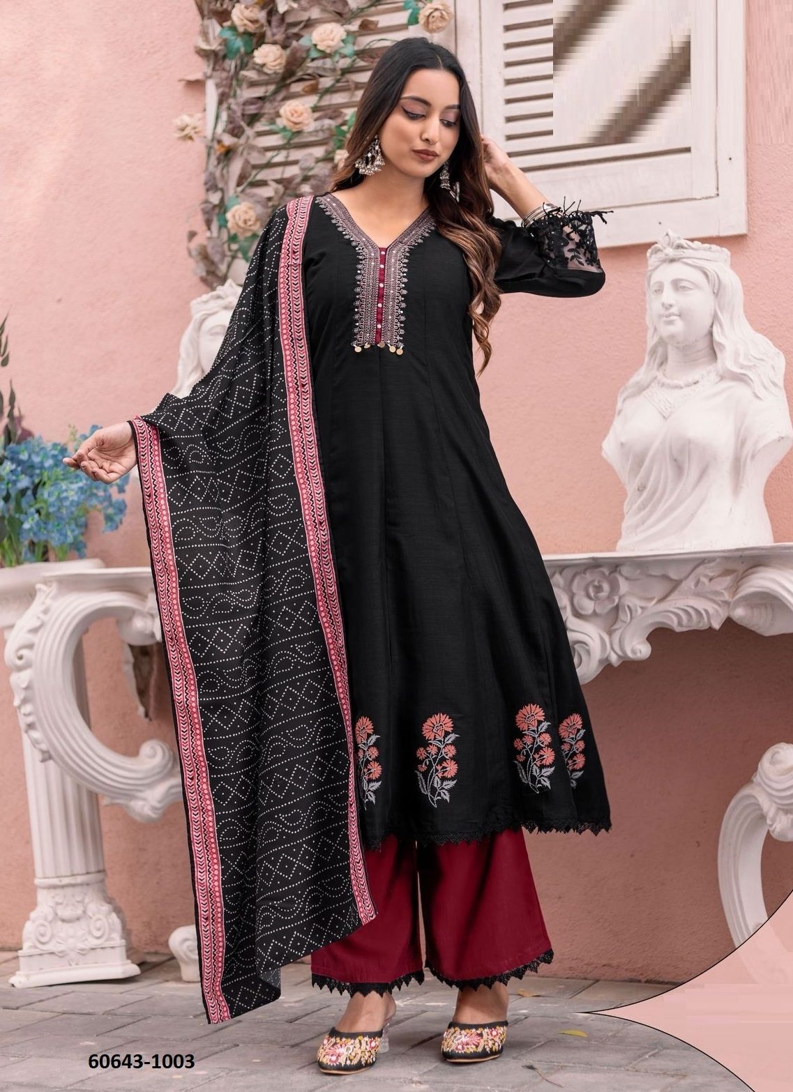 BAARATI - Catalog # 60643 (Set of 4 Readymade Salwar Suits) MADE IN INDIA BY MITTOO