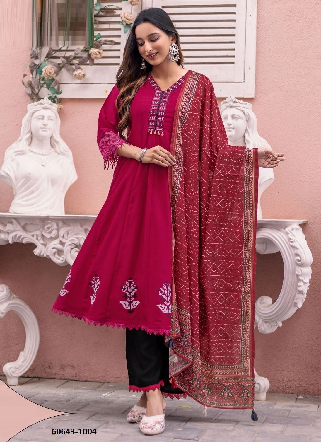 BAARATI - Catalog # 60643 (Set of 4 Readymade Salwar Suits) MADE IN INDIA BY MITTOO