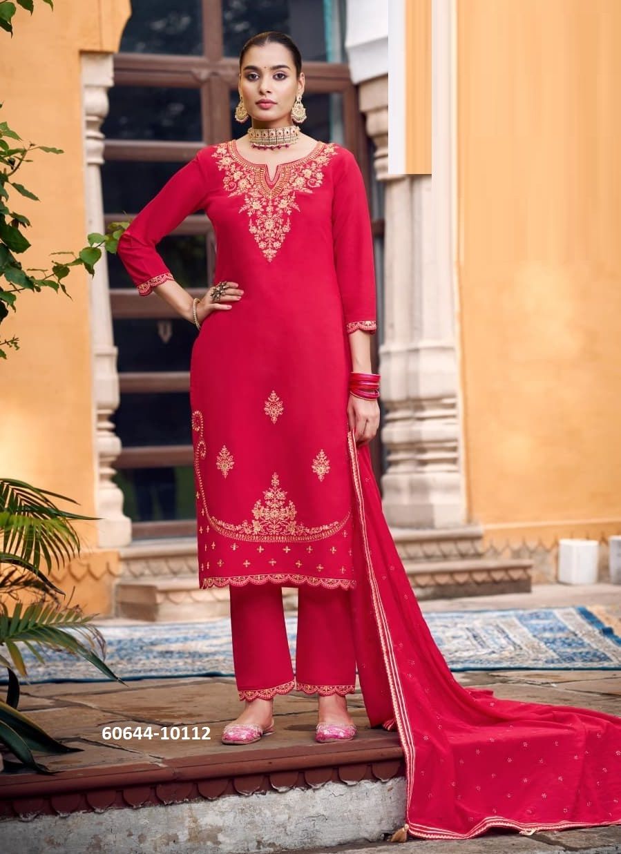 VRINDA - Catalog # 60644 (Set of 4 Readymade Salwar Suits) MADE IN INDIA BY RANGOON