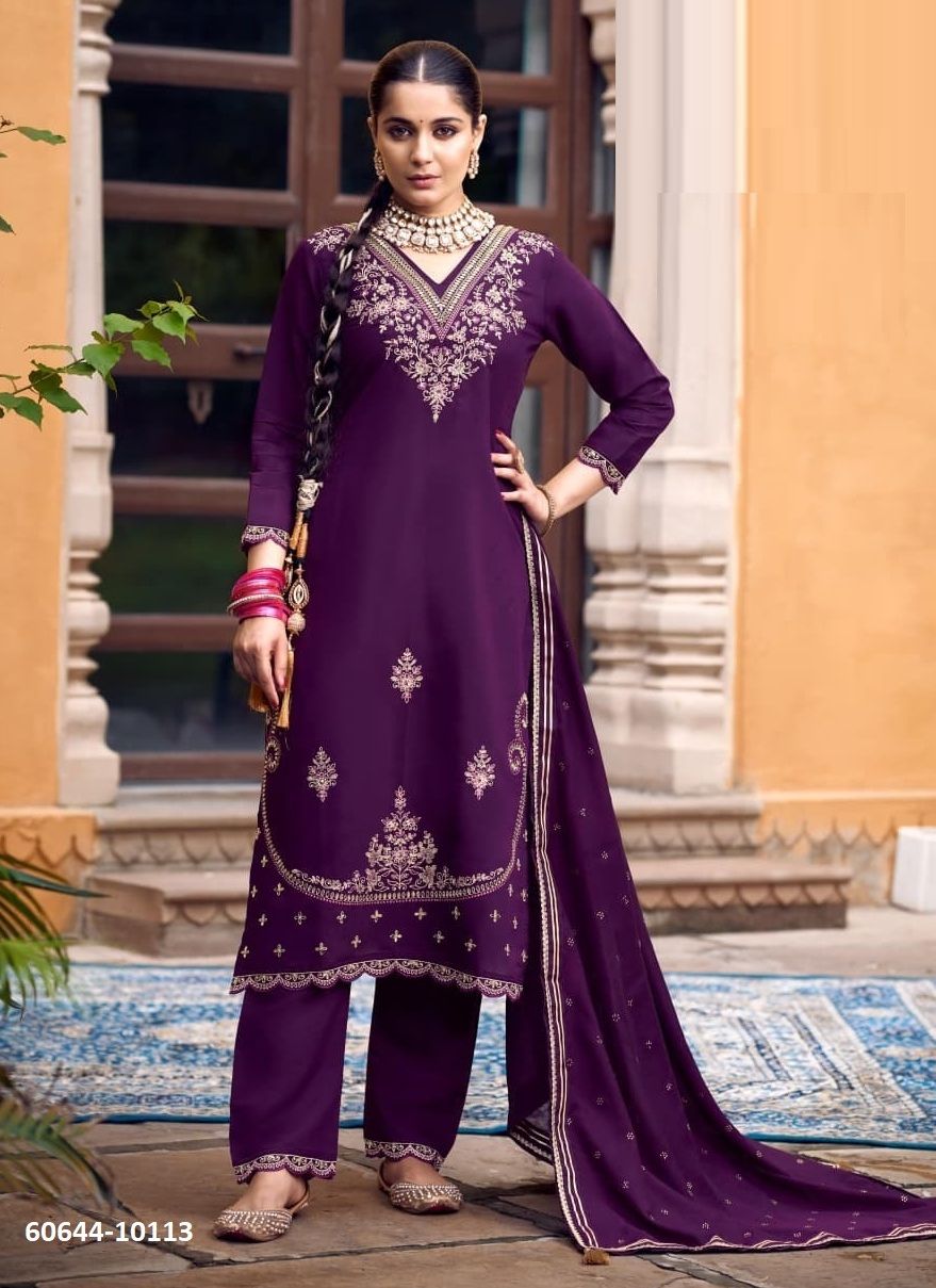 VRINDA - Catalog # 60644 (Set of 4 Readymade Salwar Suits) MADE IN INDIA BY RANGOON