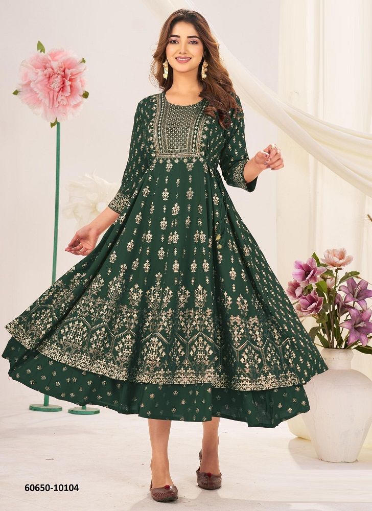 JYOTIKA - Catalog # 60650 (Set of 4 Readymade Women's Kurtis / Tops) MADE IN INDIA BY BLUE HILLS