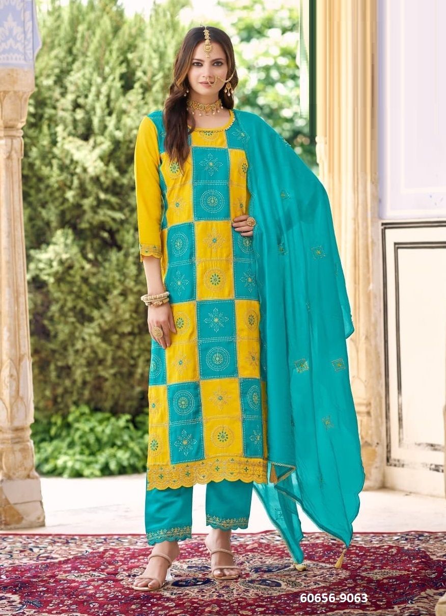 ALBELI 2 - Catalog # 60656 (Set of 4 Readymade Salwar Suits) MADE IN INDIA BY RANGOON ALBELI 2 - Catalog # 60656 (Set of 4 Readymade Salwar Suits) MADE IN INDIA BY RANGOON