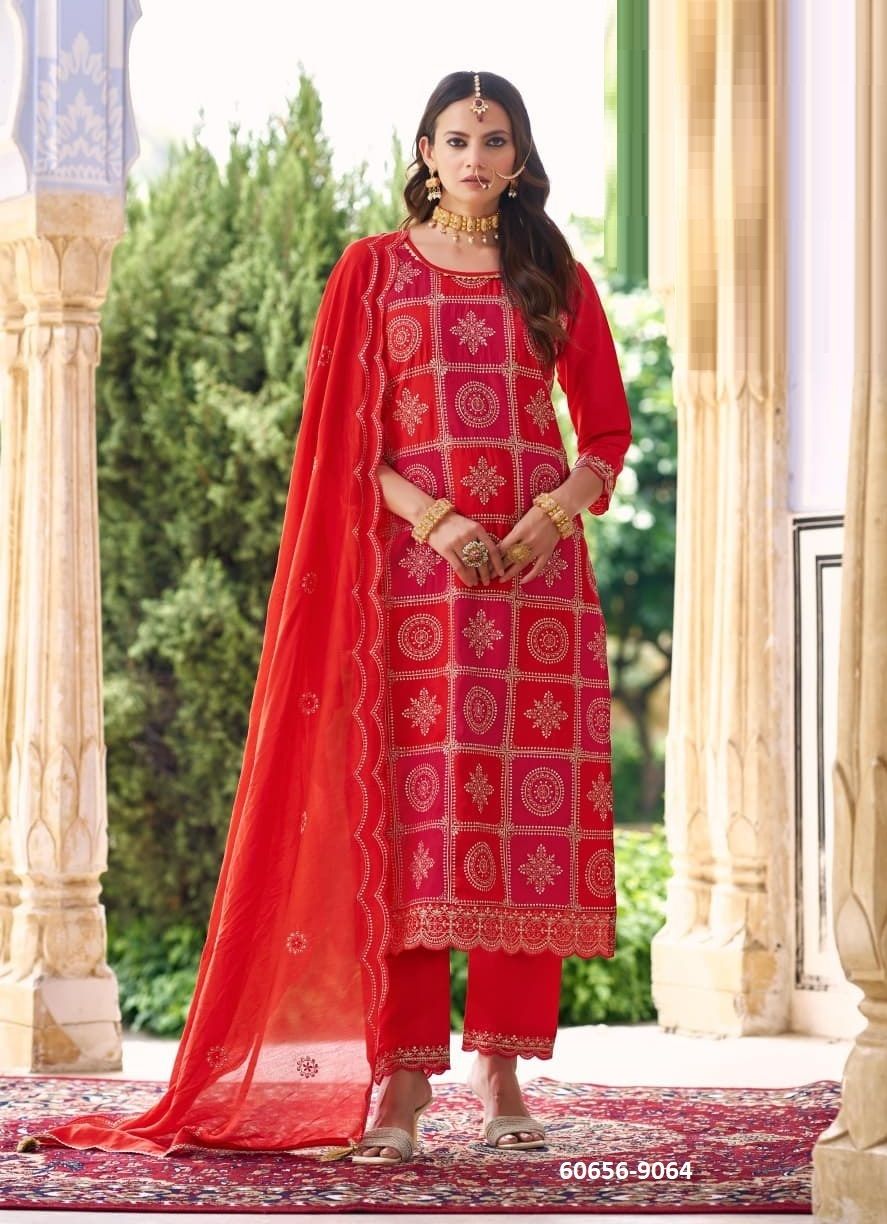 ALBELI 2 - Catalog # 60656 (Set of 4 Readymade Salwar Suits) MADE IN INDIA BY RANGOON ALBELI 2 - Catalog # 60656 (Set of 4 Readymade Salwar Suits) MADE IN INDIA BY RANGOON