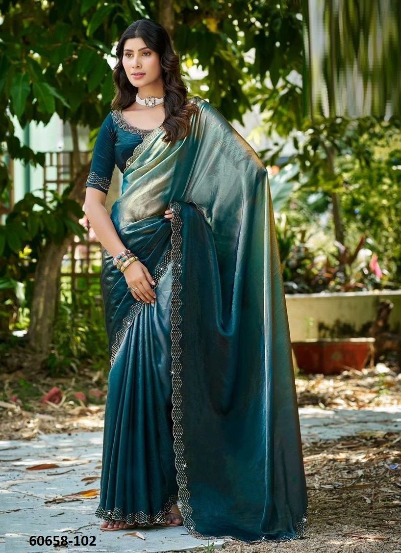 OLIVE 1 - Catalog # 60658 (Set of 6 Sarees) MADE IN INDIA BY L T FASHION