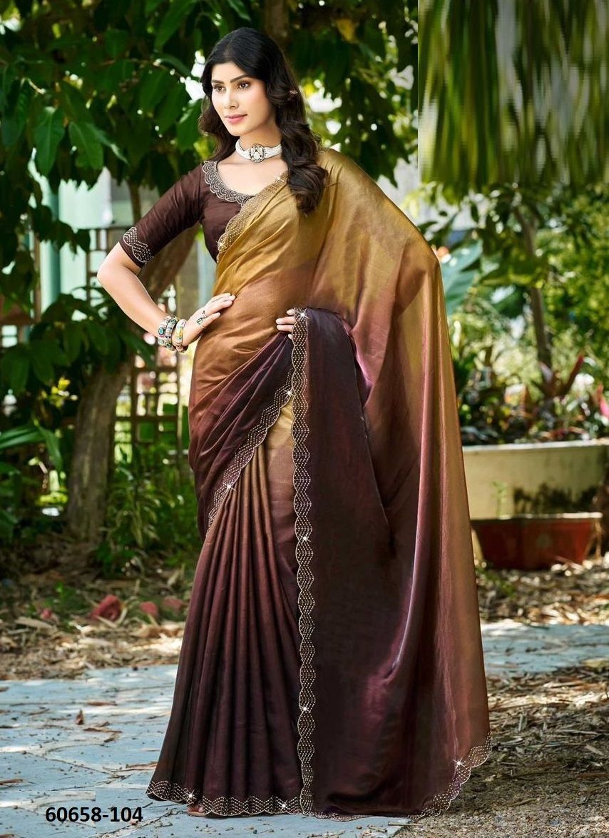 OLIVE 1 - Catalog # 60658 (Set of 6 Sarees) MADE IN INDIA BY L T FASHION