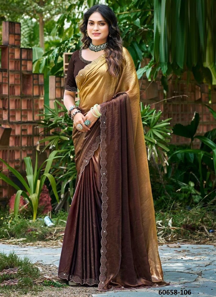 OLIVE 1 - Catalog # 60658 (Set of 6 Sarees) MADE IN INDIA BY L T FASHION