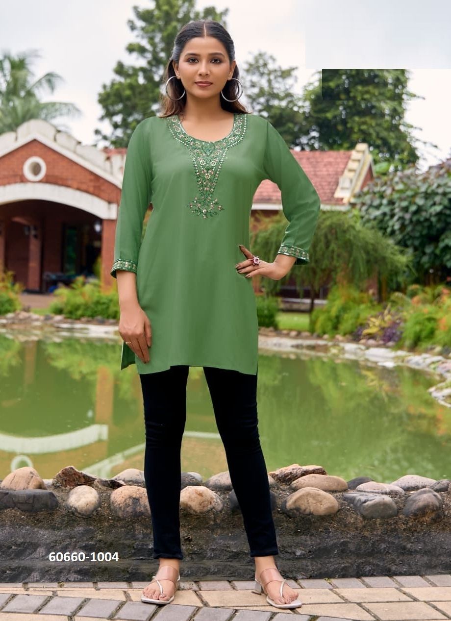 BUBBLY 15 - Catalog # 60660 (Set of 9 Readymade Women's Kurtis / Tops) MADE IN INDIA BY TIPS & TOPS BUBBLY 15 - Catalog # 60660 (Set of 9 Readymade Women's Kurtis / Tops) MADE IN INDIA BY TIPS & TOPS