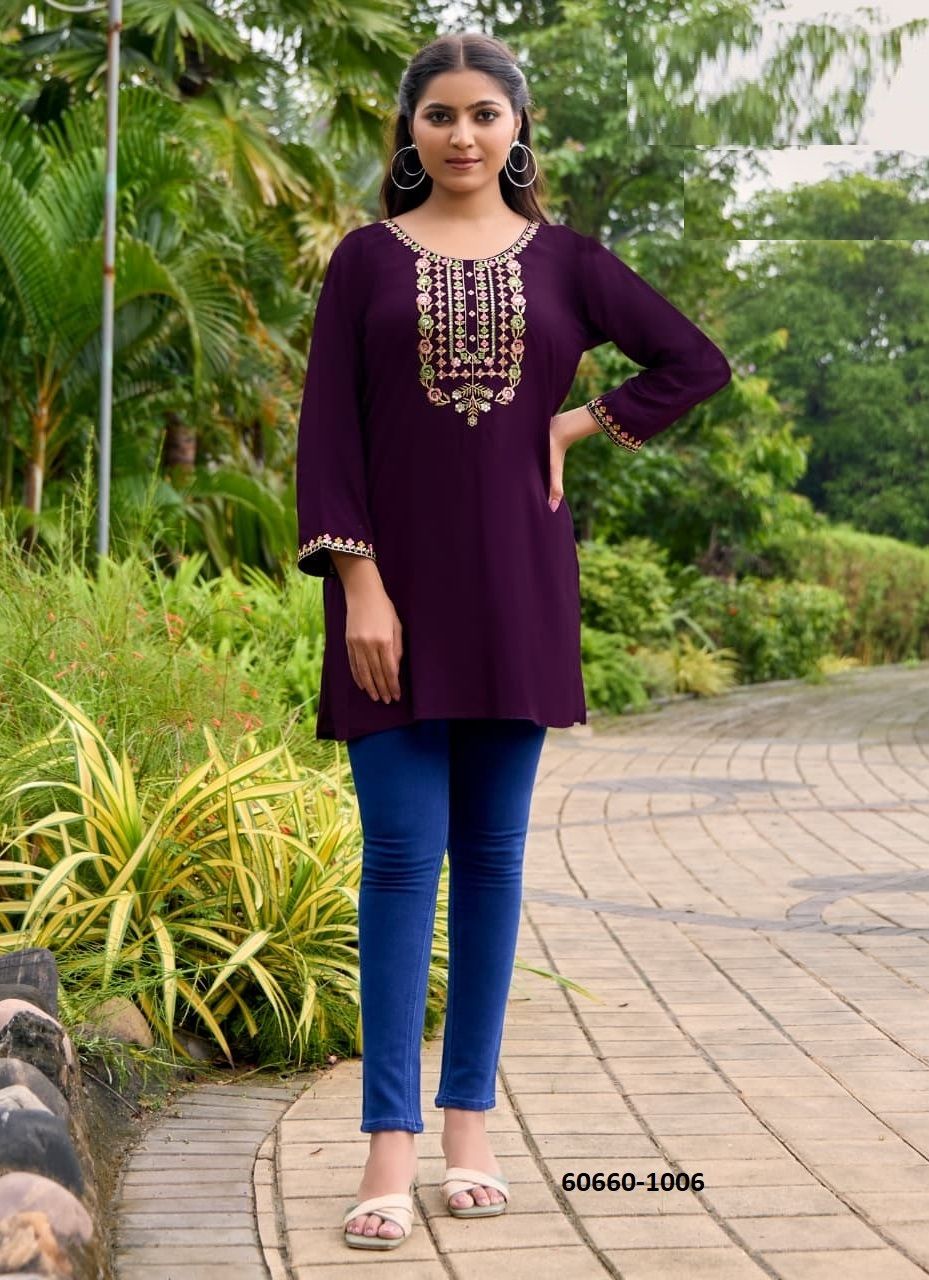 BUBBLY 15 - Catalog # 60660 (Set of 9 Readymade Women's Kurtis / Tops) MADE IN INDIA BY TIPS & TOPS BUBBLY 15 - Catalog # 60660 (Set of 9 Readymade Women's Kurtis / Tops) MADE IN INDIA BY TIPS & TOPS