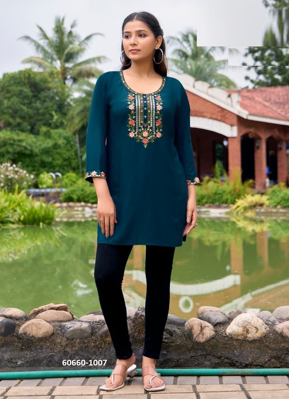 BUBBLY 15 - Catalog # 60660 (Set of 9 Readymade Women's Kurtis / Tops) MADE IN INDIA BY TIPS & TOPS BUBBLY 15 - Catalog # 60660 (Set of 9 Readymade Women's Kurtis / Tops) MADE IN INDIA BY TIPS & TOPS