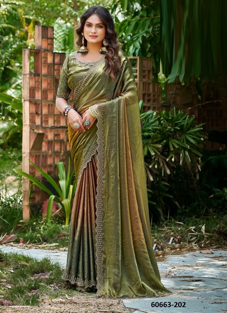 OLIVE 2 - Catalog # 60663 (Set of 6 Sarees) MADE IN INDIA BY L T FASHION