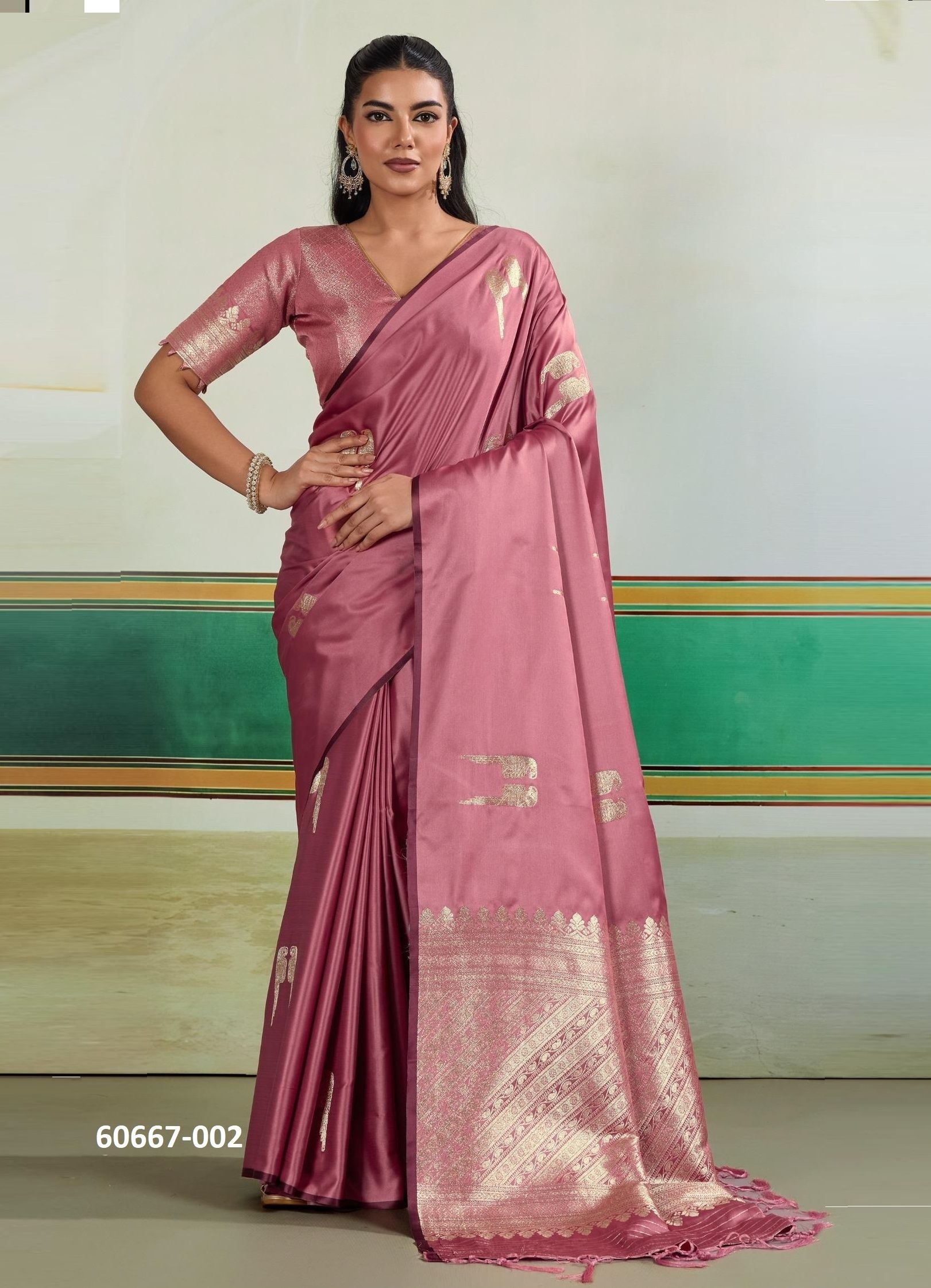 KANTHKALA RETRO DUSTY - Catalog # 60667 (Set of 5 Sarees) MADE IN INDIA BY RAJTEX FABRICS