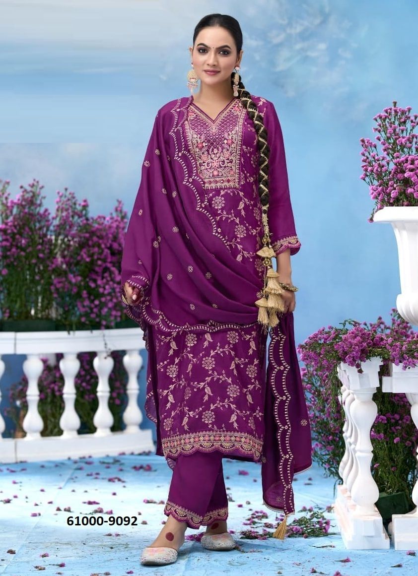 SOUMYA - Catalog # 61000 (Set of 4 Readymade Salwar Suits) MADE IN INDIA BY RANGOON