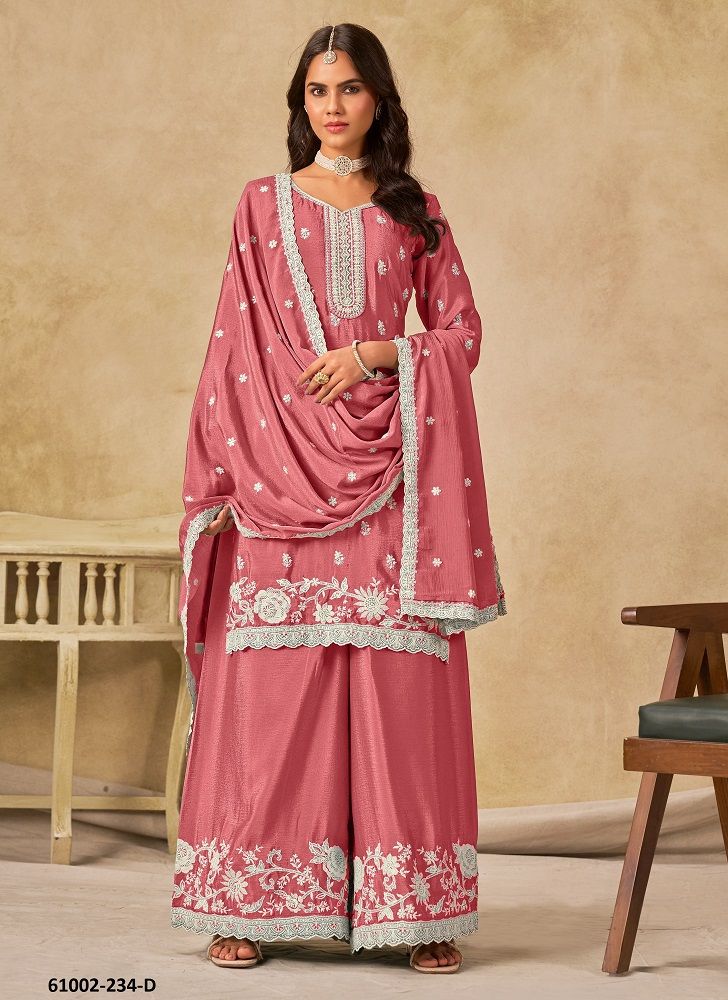 AANAYA 234 - Catalog # 61002 (Set of 4 Semi-Stitched / Un-Stitched Suits) MADE IN INDIA BY JAGRAASA