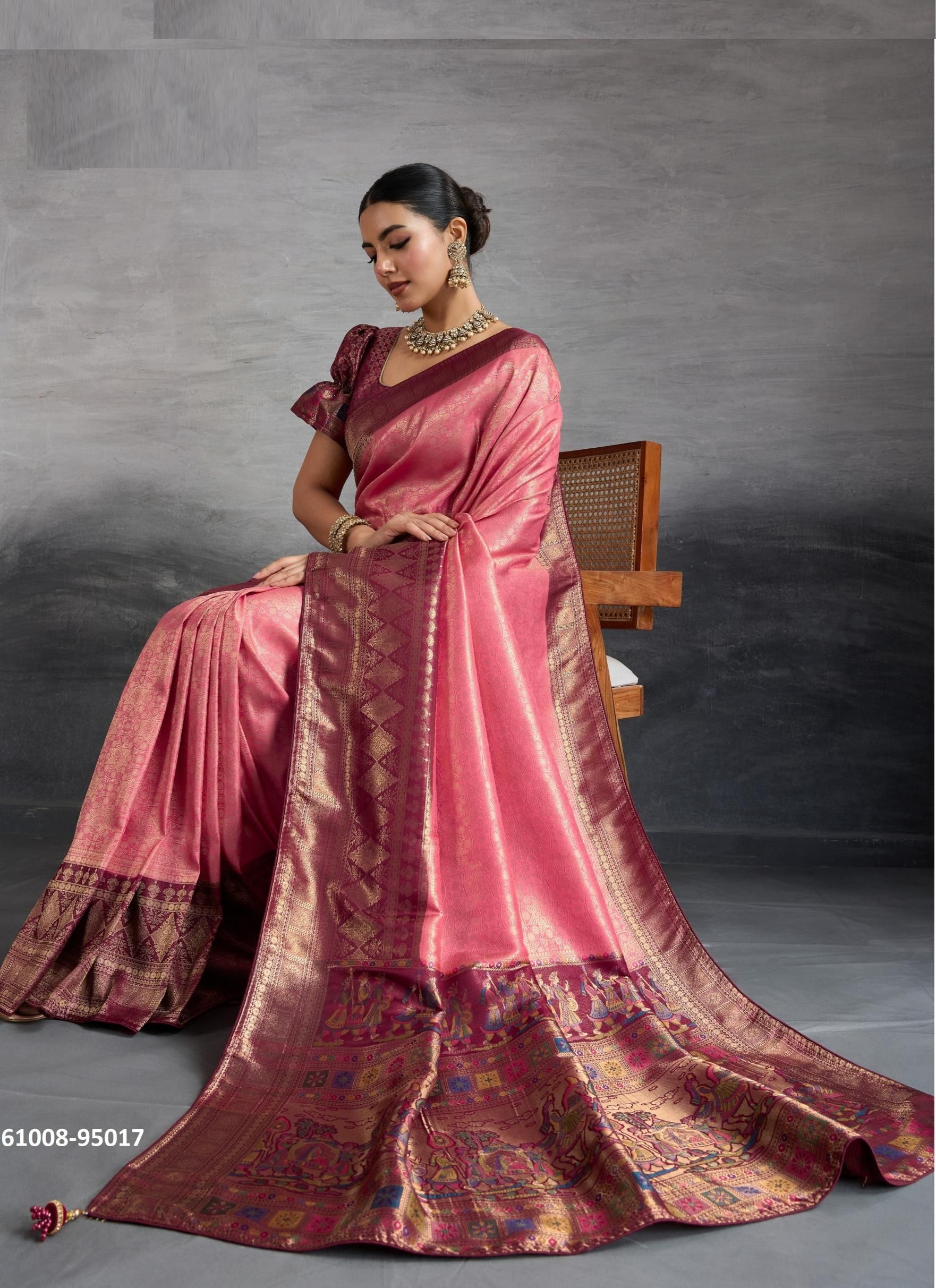 KOVILYA 5 - Catalog # 61008 (Set of 4 Sarees) MADE IN INDIA BY S-ETHNIC LIFESTYLE KOVILYA 5 - Catalog # 61008 (Set of 4 Sarees) MADE IN INDIA BY S-ETHNIC LIFESTYLE