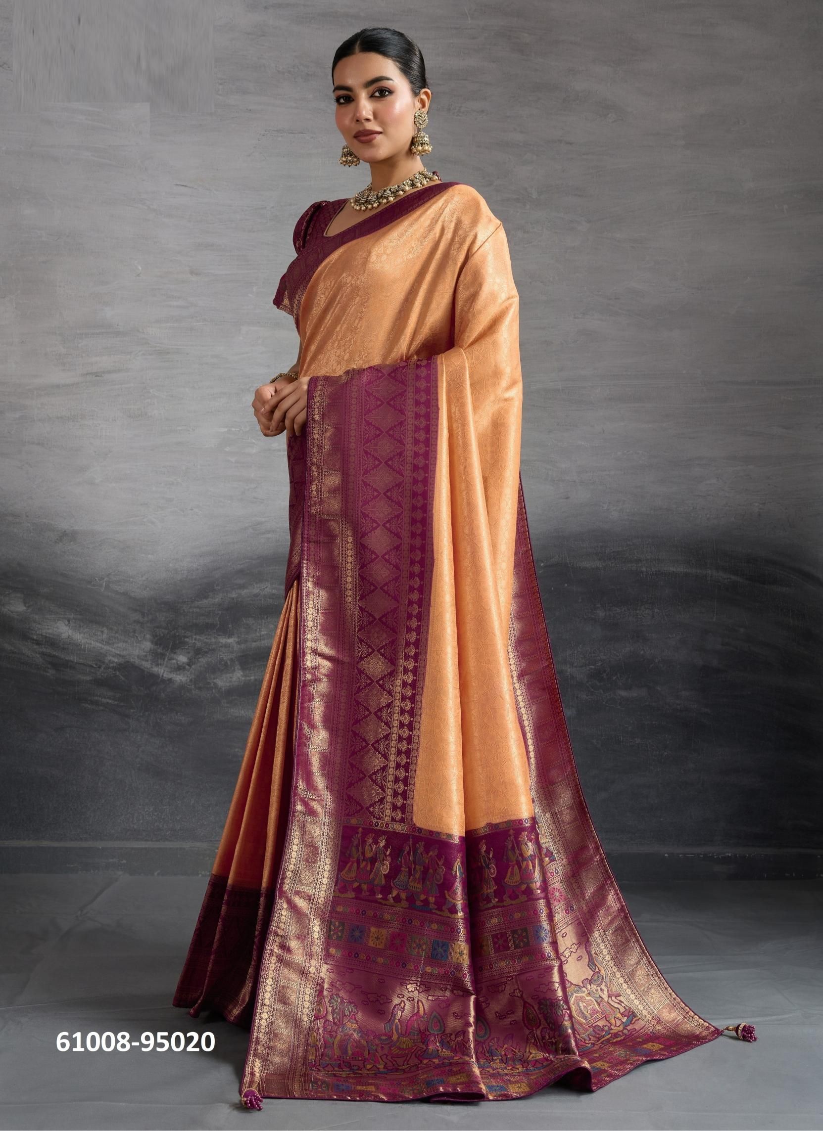 KOVILYA 5 - Catalog # 61008 (Set of 4 Sarees) MADE IN INDIA BY S-ETHNIC LIFESTYLE KOVILYA 5 - Catalog # 61008 (Set of 4 Sarees) MADE IN INDIA BY S-ETHNIC LIFESTYLE