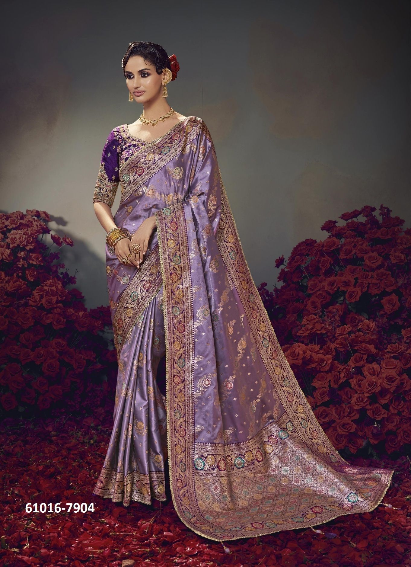 KESHVA - Catalog # 61016 (Set of 10 Sarees) MADE IN INDIA BY KIRA FASHIONS