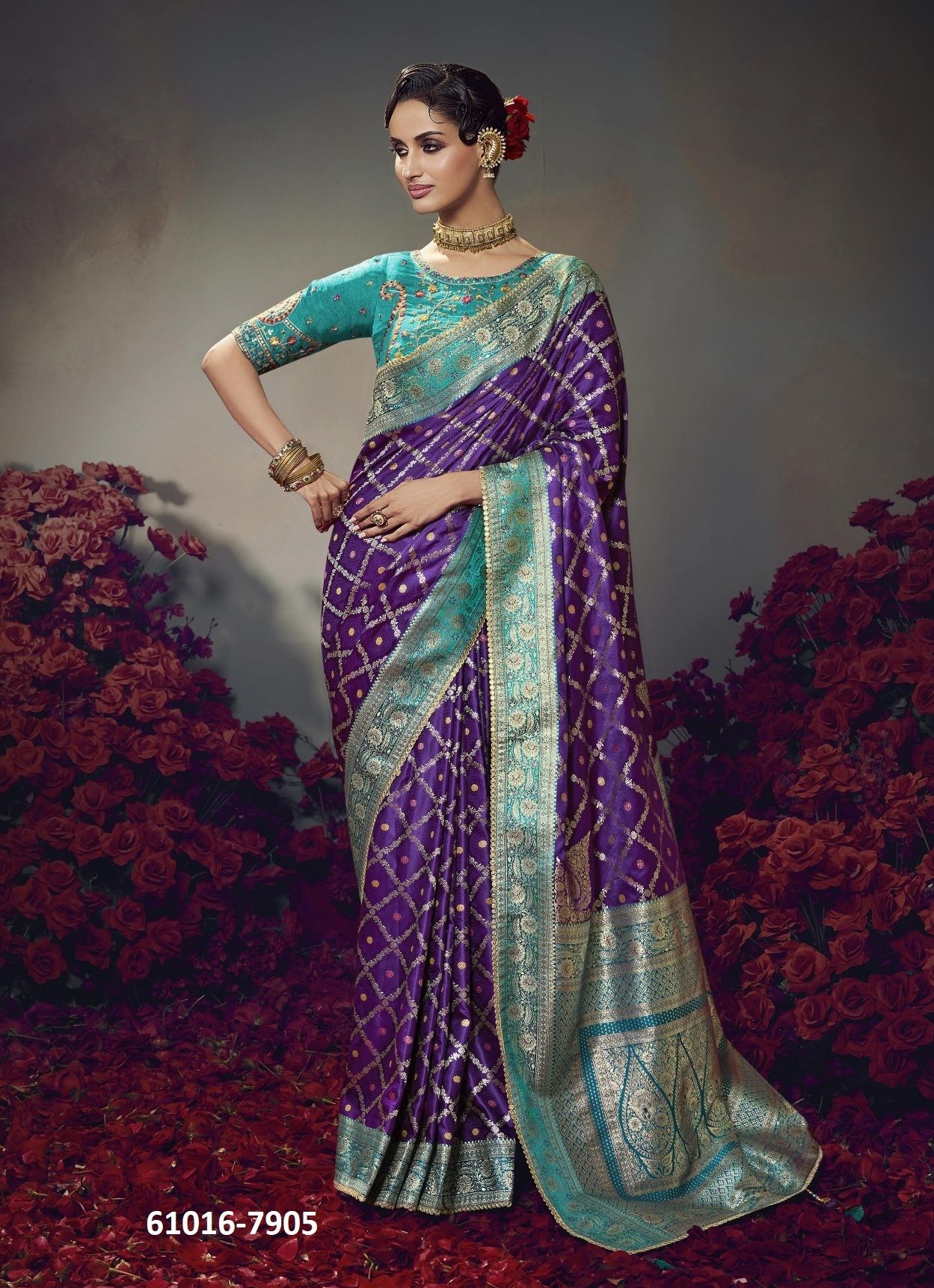 KESHVA - Catalog # 61016 (Set of 10 Sarees) MADE IN INDIA BY KIRA FASHIONS
