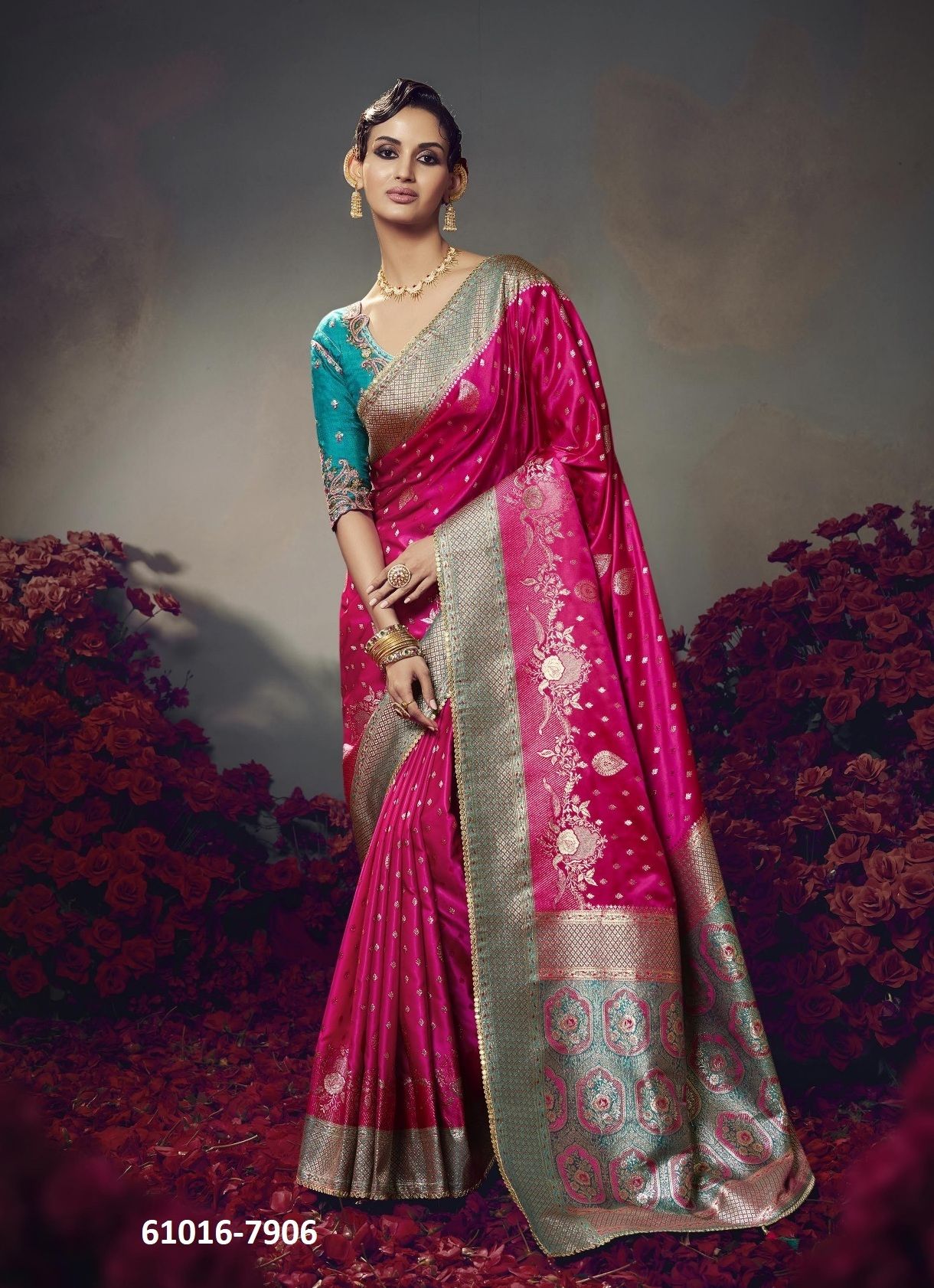 KESHVA - Catalog # 61016 (Set of 10 Sarees) MADE IN INDIA BY KIRA FASHIONS