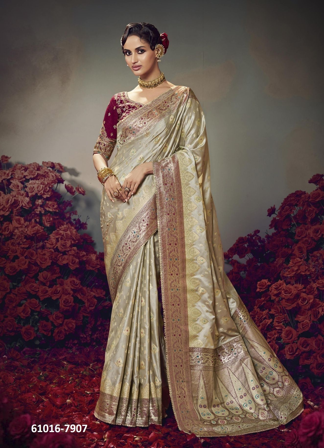 KESHVA - Catalog # 61016 (Set of 10 Sarees) MADE IN INDIA BY KIRA FASHIONS