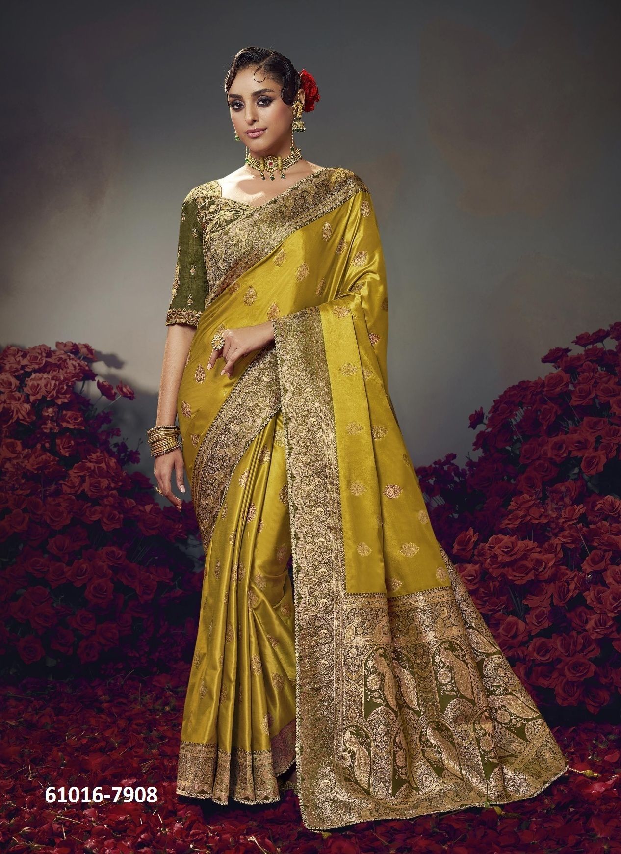 KESHVA - Catalog # 61016 (Set of 10 Sarees) MADE IN INDIA BY KIRA FASHIONS