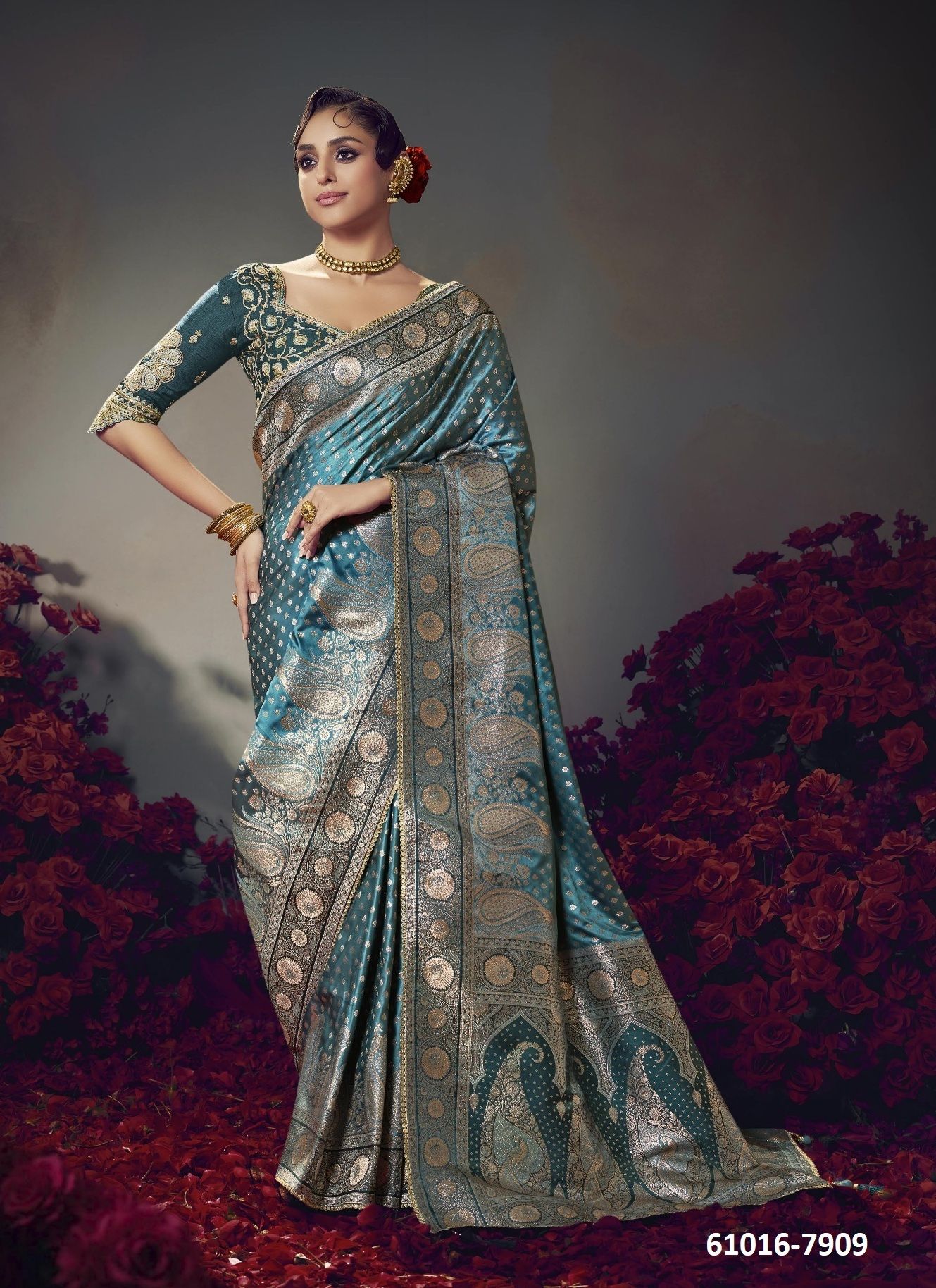 KESHVA - Catalog # 61016 (Set of 10 Sarees) MADE IN INDIA BY KIRA FASHIONS